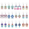 12 Pairs Diamond Painting Earrings DIY Diamond Art Earrings for Adults (B)