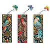 (US Local)3Pcs Special Shape Birds Diamond Painting Art Bookmark with Pendant for Books