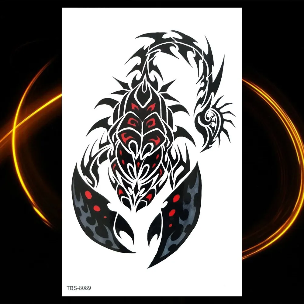 Sdrawing Skeleton Fake Temporary Tattoos For Women Men Green Snake Rose Daisy Flower Tattoo Scorpion King Body Thigh Waterproof Tatoo