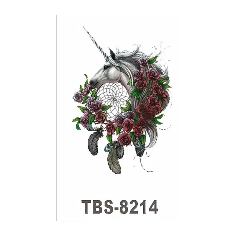 Waterproof Temporary Tattoo Stickers Wolf Fox Tattoo Chest Stickers Leg Arm Tatoo Man Woman Fake Tattoo Art Fashion Body Jewelry