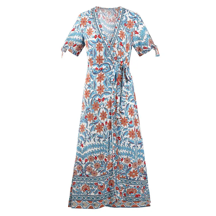 Beth Dutton Bohemian Dress Summer Spring Midi Dresses Beach Dress