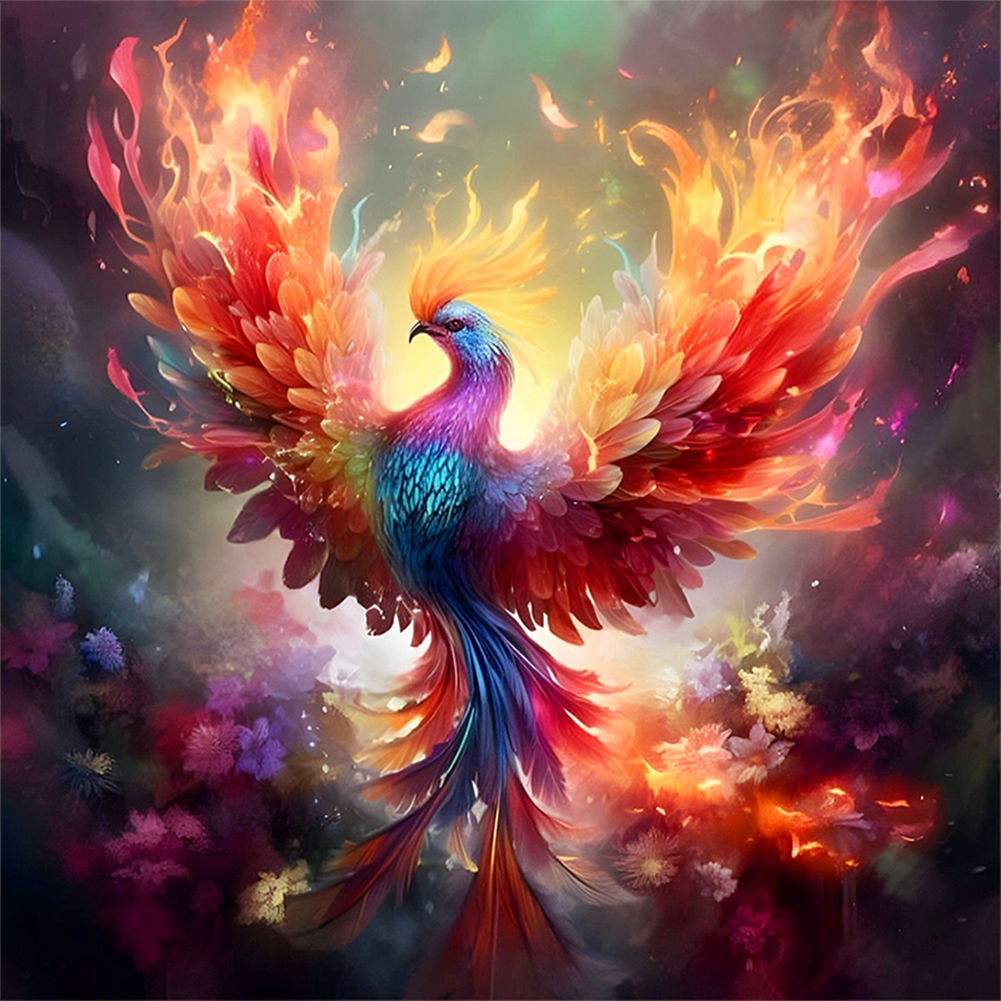 Phoenix-Paint by Numbers-16"x16"/40x40cm