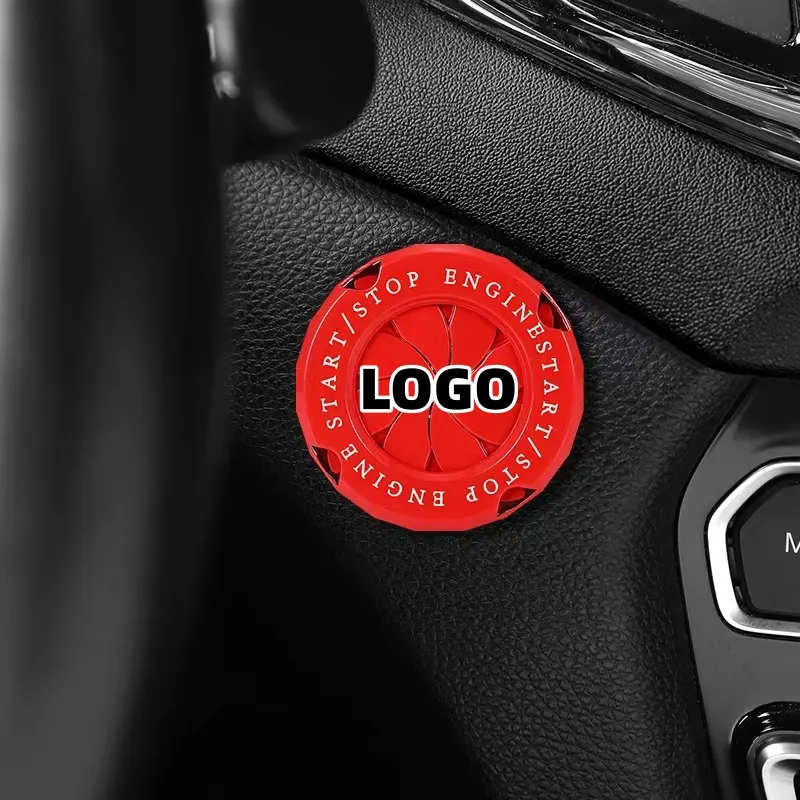 Car mechanical style one-click start car LOGO protective cover