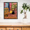 Black Cat On Sofa-11CT Stamped Cross Stitch 40*50cm/15.75*19.69in