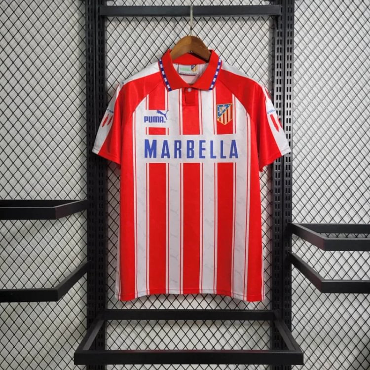 Atl&eacute;tico Madrid 1995/1996 Retro Home Jersey