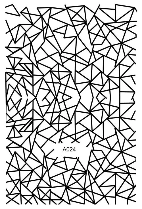 Black Wave Gold Stars White Line Nail Art Stickers Designs Manicure Sticker Back Glue Accessories for Nail Art Decoration Decals-Nail Inspo