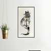 Ink Architectural Cat-Full Embroidery 2 Strands 18CT Counted Cross Stitch-30*55CM