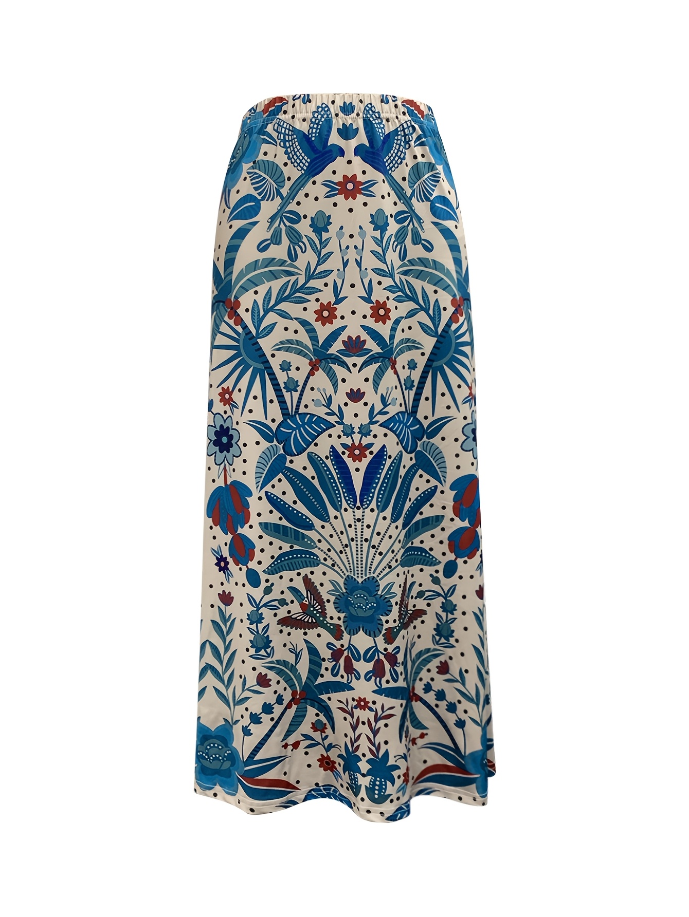 Fashionable Vacation Style Plant Printed Casual Skirt | IFYHOME