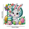 (US Local)PET Double Sided Special Shaped Easter Alphabet DIY Diamond Painting Keychain