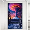 >SALE<5D DIY Full Round Drill Diamond Painting Volcano Kit Home Decor Art Craft40x70cm