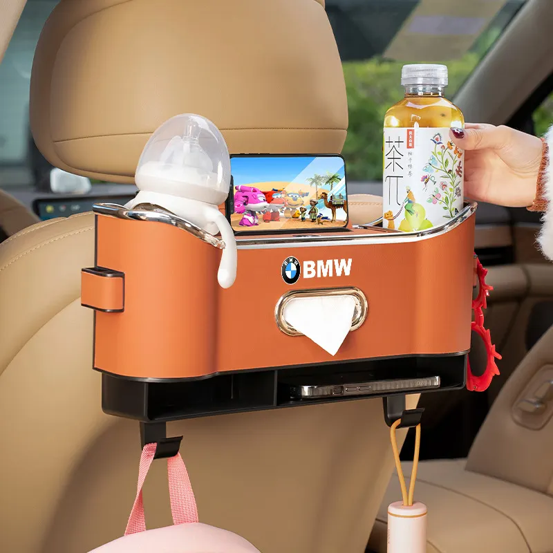 Car seat back multifunctional storage box