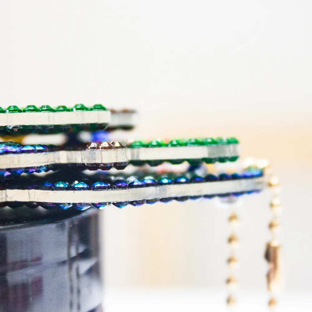 5pcs/set DIY Full Drill Special Shaped Diamond Painting Animal Keychain