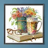 >SALE<DIY Partial Special Shaped Drill Diamond Painting Simple Book Coffee 40x40cm