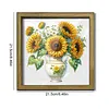 Diamond Painting Wooden Double-Sided Vase of sunflowers Ornaments Kit with Photo Frame Desktop