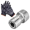 Garden Hose to Mini Power Washer Adapter Stainless Steel Leak-Proof Adapter 3/4 GHT to 1/4 Quick Connector for Car Wash & Outdoor Cleaning