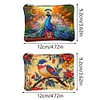 2pcs DIY Diamond Art Diamond Dot Card Pack Diamond Painting Coin Pouch (Peacock)