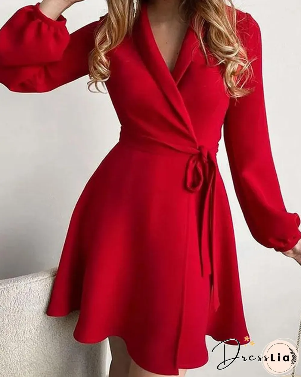 OL Wrap Suit A Line Dress