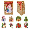 8Pack Diamond Painting Special Crystal Christmas Gift bags Cookies and Candy Bags Reindeer Xmas Folding Bags for Kids Party Favor Holiday New Year