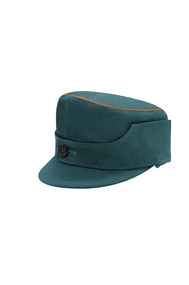   Polizei German Gebirgsjager Single Button Bergm&uuml;tze HBT Field Cap Piped German-Uniform