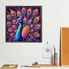 Diamond Painting -DIY Round Drill Colorful Peacock(40*40CM)