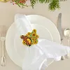 2Pcs/set DIY Diamond Painting Butterfly Rhinestones Napkin Holder DIY Napkin Holder for Table Decorations 