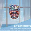 Thank You America DIY Acrylic Diamond Painting Hanging Kit Special Shape Crystal Rhinestone Art Pendants Single Side Drill for Adults Gift Home Wall Or Window Decor