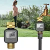 Digital Water Flow Meter IPX5 Waterproof Brass Inlet Outlet Flow Rate Test Meter