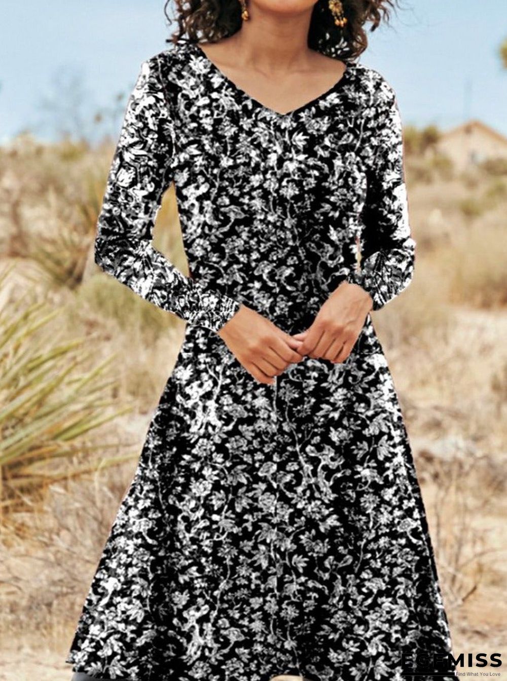 Casual Cotton Blends Regular Fit Dress | EGEMISS