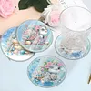 (US Local)[Upgrade]4Pcs Acrylic Special Shape Turtle DIY Waterproof Diamond Painting Coaster