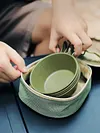 4Pcs 300ml Outdoor Sierra Bowl Stainless Steel Tableware for Backpacking Hiking