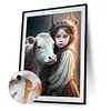 【Limited Stock Sale】Cute Pets Girls-Paint by Numbers Acrylic Painting 40*50CM