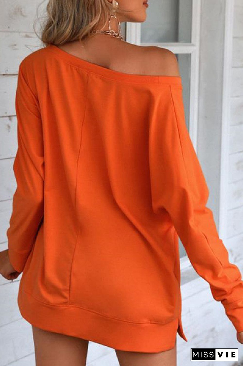 Street Print Split Joint Slit Tops