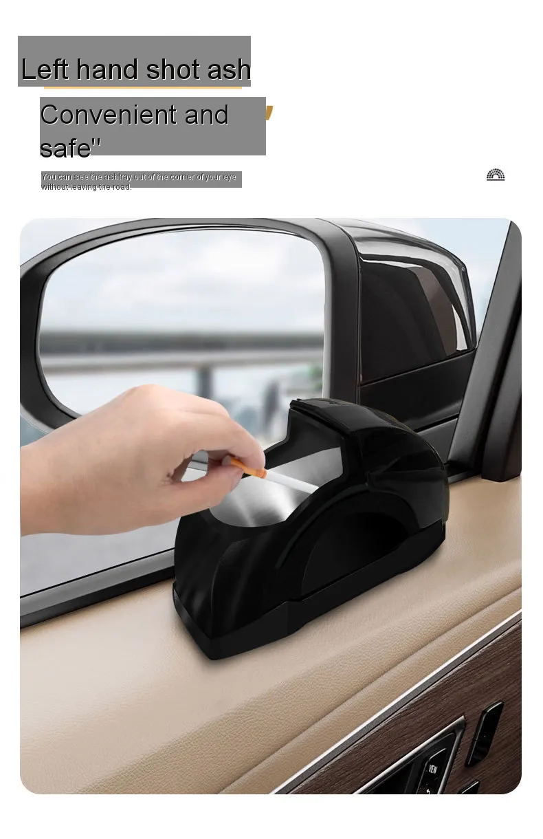 Car Ashtray with Lid-late model Car door Automotive Ashtray,Portable Ash Tray for Car