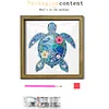Diamond Painting Wooden Double-Sided Turtle Ornaments Kit with Photo Frame Desktop