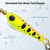5Pcs Metal Spinner Spoon Fishing Lure with Treble Hooks Rotating Sequins Bait
