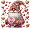 >SALE<5D DIY Partial Special Shaped Drill Diamond Painting Heart Gnome Decor 30x30cm