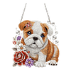 Diamond Painting Acrylic Double-side Pug Pendant Hanging Gem