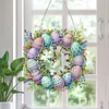 Diamond Painting Acrylic Easter Bunny Clock for Home Wall Decor