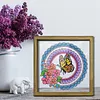 Diamond Painting Wooden Double-Sided Datura and Butterfly Ornaments Kit with Photo Frame Desktop