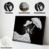 (20x30cm)DIY Umbrella Lady Framed Handmade Pearl Painting Art Craft Kit Living Home Decor