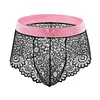Men's Sissy Lingerie Lace Underwear Floral Bra Bowknot Strappy Bra Top Crossdressing Nightwear