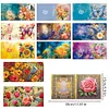 12pcs DIY Greeting Card Special shaped Diamond Painting Flower Bird Postcards Kit