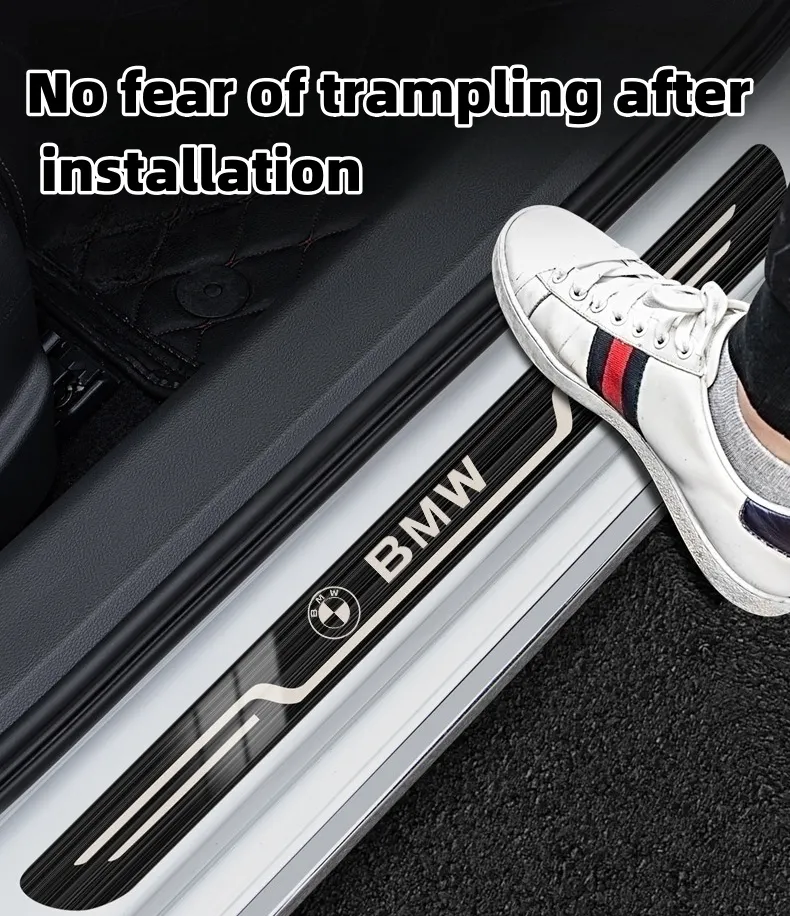 Car universal style stainless steel welcome door sill strip