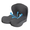 Memory Foam L-Shaped Integrated Seat Cushion with Lumbar Support Sitting Pillow