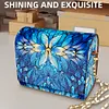 (US Local)DIY Mandala Diamond Art Wooden Coin Pouch with Chain 5D Diamond Painting Purse