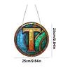 >SALE<Double Sided Letter T  Diamond Drawing Hanging Ornament for Home Decor