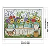 (Counted/Stamped) 11CT/14CT Flower Home - Cross Stitch 50*40cm/19.69*15.75in