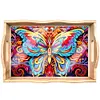 DIY Diamond Painting Wooden Tray Food Tray with Handle Living Room Decoration Mandala Wooden Tray Kit