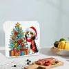 Acrylic Christmas Dogs Double Sided Diamond Painting Paper Towel Napkin Holder