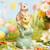 3D Stacking Rabbit Silicone Candle Mould DIY Easter Casting Tools Reusable Handmade Easter Soap Mould Desktop Ornament Silicone Moulds For Candle Making Craft Festival Decoration
